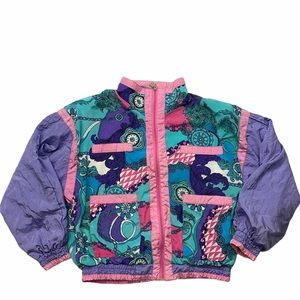 Vintage 90’s Pink and Purple Bomber Jacket (Large) Unisex